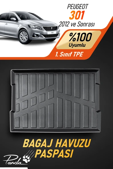 PEUGEOT 301 2012 SONRASI 4D HAVUZLU BAGAJ HAVUZU ürün görseli 1