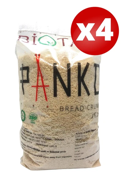 BİOTAR 2,5 Kg X 4 Panko Çıtır Kaplama ( Ekmek Kırıntısı ) Edt/horeca ( Bread Crumbs ) X 4 Ad ürün görseli 1