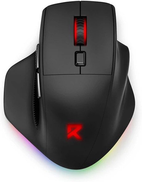 Redragon Büyük Kablolu Oyun  Tri-modlar 2.4g/bluetooth/kablolu Şarj Edilebilir Ergo Rgb Fareşi, 2 Yan Düğmeli, 6 Arka Aydınlatmalı Mod, Makro Oyuncu , ürün görseli 1