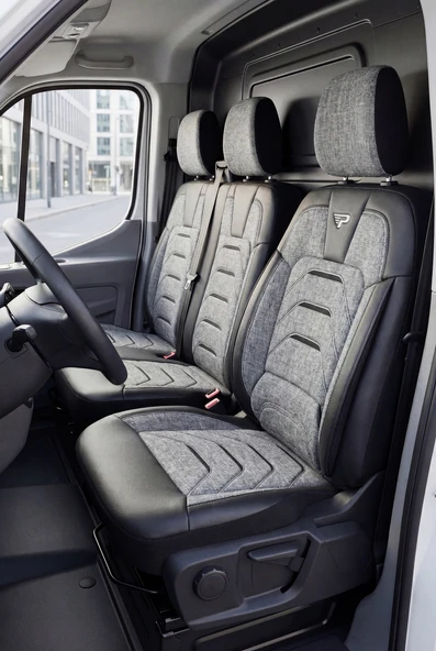 PANDA BODRUM SERİSİ FORD TRANSİT 2014+  ARACA ÖZEL KETEN TİCARİ OTO KOLTUK KILIFI ürün görseli 1