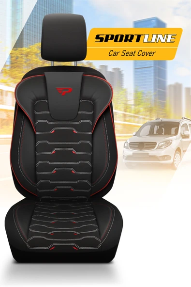 PANDA SPORTLİNE SERİSİ İNGİLİZ JAKAR KUMAŞ TİCARİ OTO KOLTUK KILIFI - TAM SET ürün görseli 1