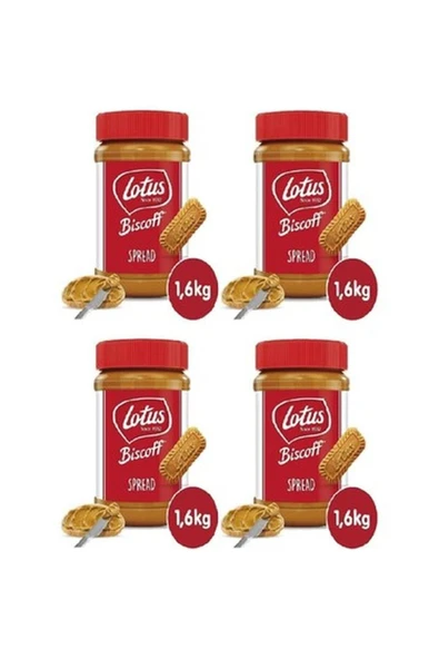 LOTUSS Biscoff spread sürülebilir karamelize bisküvi ezmesi 1600 gr x 4 adet ürün görseli 1