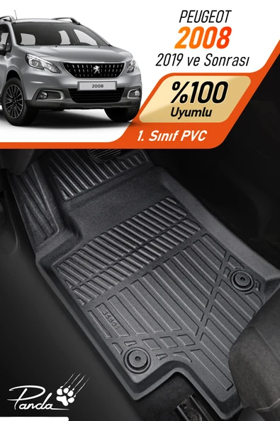 PEUGEOT 2008 2019 - 2025 ARASI 4D HAVUZLU PASPAS TAKIMI ürün görseli 1