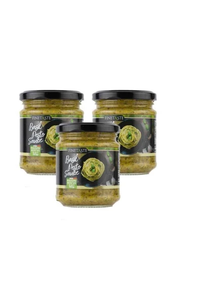Fine Taste Fesleğen Pesto Sos 190 Gr Adet 3 ürün görseli 1
