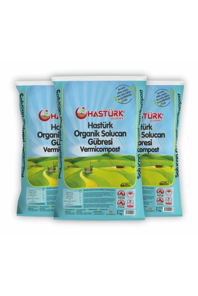 Hastürk %100 Organik Solucan Gübresi 3 X 1 Kg. ürün görseli 1