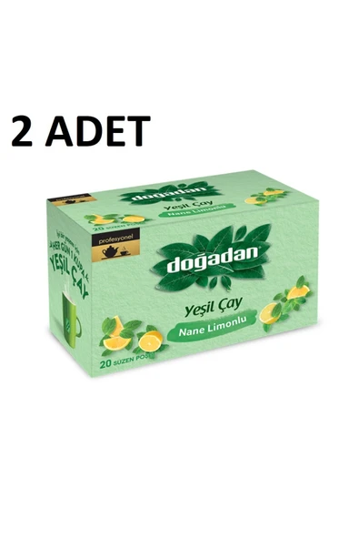 Doğadan Yeşil Çay Nane Limon Karışımı 20'li X 2 Adet ürün görseli 1