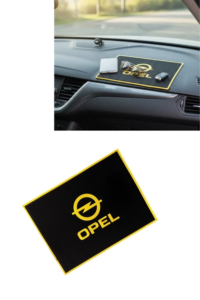 Opel Logolu Torpido Üstü Kaydırmaz Ped - Şık ve Fonksiyonel Araç İçi Aksesuar ürün görseli 1