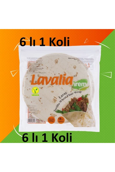 Lavalia Vegan Tortilla Lavaş Ekmeği 33 Cm 1890 gr*6 lı 1 Koli ürün görseli 1