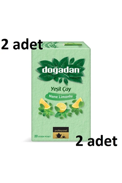Doğadan Yeşilçay Nane Limonlu 20'li Poşet 2 adet ürün görseli 1