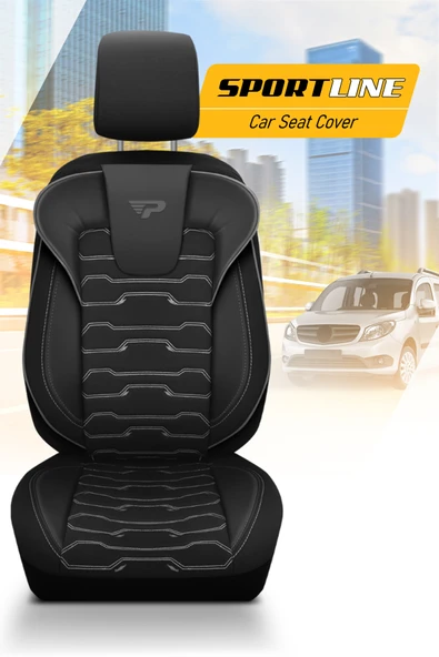 PANDA SPORTLİNE SERİSİ İNGİLİZ JAKAR KUMAŞ TİCARİ OTO KOLTUK KILIFI - TAM SET ürün görseli 1