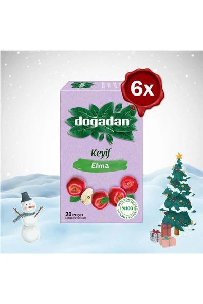 Doğadan Yılbaşı Paketi Elma Çayı 20'li x 6 ürün görseli 1