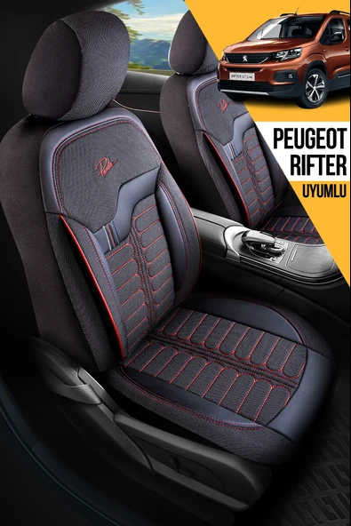 PANDA ŞİLİ SERİSİ İNGİLİZ JAKAR KUMAŞ PEUGEOT RİFTER UYUMLU OTO KOLTUK KILIFI - TAM SET ürün görseli 1