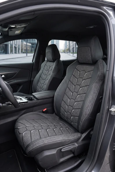 PANDA PEUGEOT 3008 VARİYANT 2016 - 2024 ARASI UYUMLU ARACA ÖZEL KETEN OTO KOLTUK KILIFI ürün görseli 1