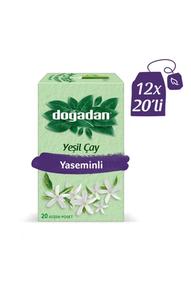 Doğadan Yaseminli Yeşil Çay 20li x 12 paket (1 koli) ürün görseli 1
