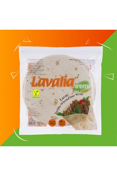 Lavalia Vegan Tortilla Lavaş Ekmeği 33 Cm 1890 gr 18 adet ürün görseli 1