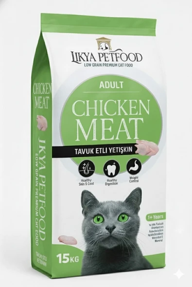LİKYA PETFOOD TAVUK ETLİ ADULT KEDİ MAMASI 15KG ürün görseli 1