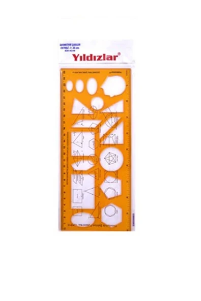 Geometrik Şablon Cetvel 25 Cm. (040) ürün görseli 1