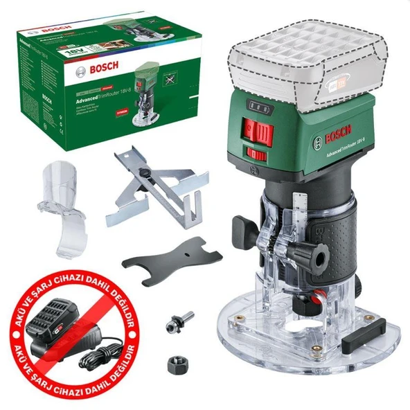 Bosch AdvancedTrimRouter 18V-8 Akülü Freze (Akü Dahil Değil) - 06039D5000 ürün görseli 1