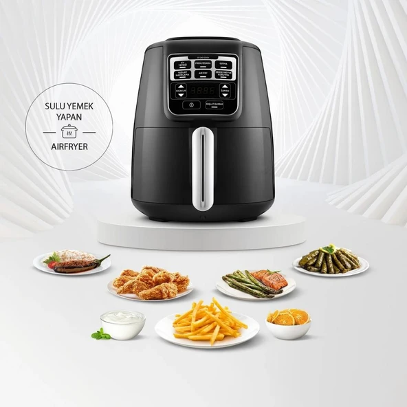 Air Pro Cook XL 2 in 1 Konuşan Airfryer Black Chrome 4 Kişilik ürün görseli 1