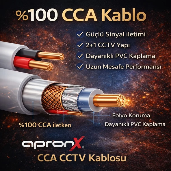 Cctv Kablo 2+1 2x0,22mm 100 Metre - Resim 2