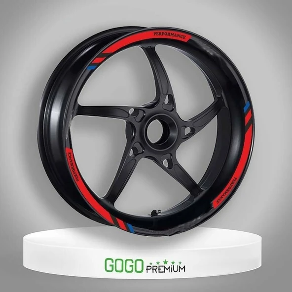 HONDA PCX 2021-2024 UYUMLU JANT ŞERİDİ M POWER KIRMIZI(GOGO) ürün görseli 1