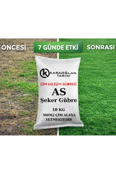 karaoğlan tarım Şeker Gübresi Çim Gübresi 10 Kg Süper As %21 Azot Gübre 10 Kg ürün görseli 1