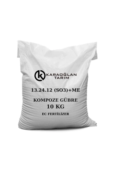 karaoğlan tarım 13.24.12(SO3) +ME Npk Süper Kompoze Gübre Kükürt İz Element Katkılı Ağaç Sebze Meyve Gübresi 10 Kg ürün görseli 1