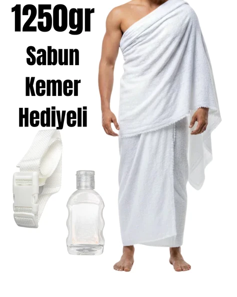 Hac İhramı 1250gr %100 Pamuk Kemer Ve Kokusuz Sabun Hediyeli ürün görseli 1