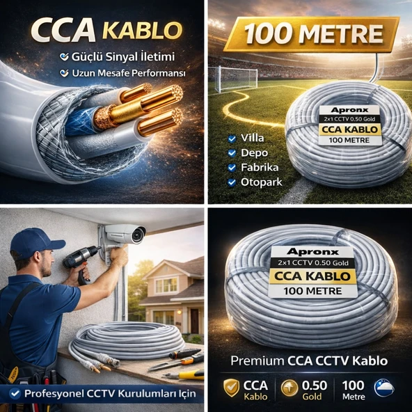 Cctv Kablo 2+1 2x0,22mm 100 Metre - Resim 3
