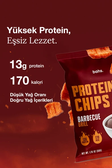 bahs. Protein Chips - Barbecue Grill - x4 Adet - Resim 4