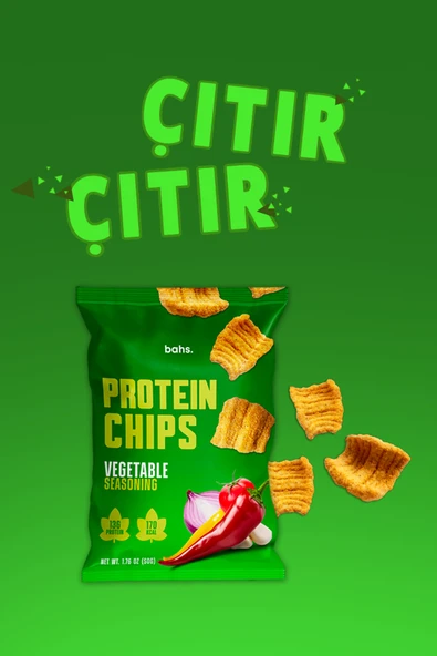 bahs. X4 Adet - Protein Chips - Vegetable Seasoning - Resim 3