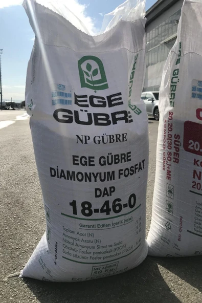 Ege Gübre Dap Gübresi Np 18.46.0 Diamonyum - 25 Kg Tartılıp Başka Ambalajda Gönderilecektir ürün görseli 1