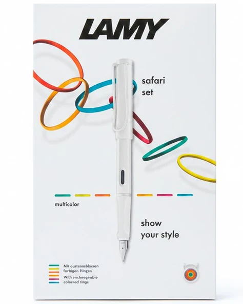 Lamy Safari Multicolor Beyaz Dolma Kalem Seti 0B1 M Uç ürün görseli 1