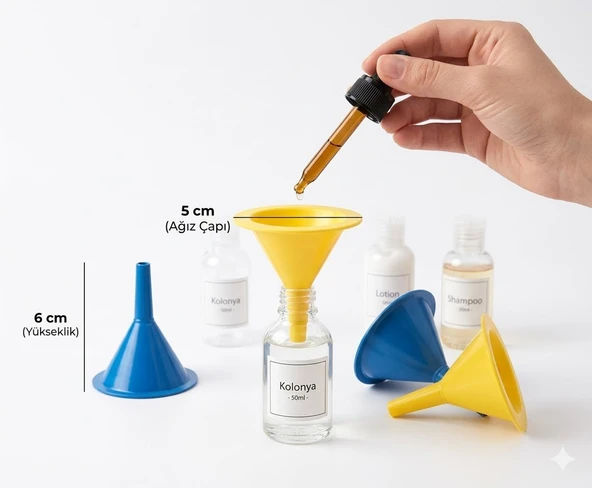 Mini Plastik Huni 5 cm Ağız Çapı 6 cm Boy - Parfüm, Esans ve Dar Ağızlı Şişe Doldurma Aparatı ürün görseli 1