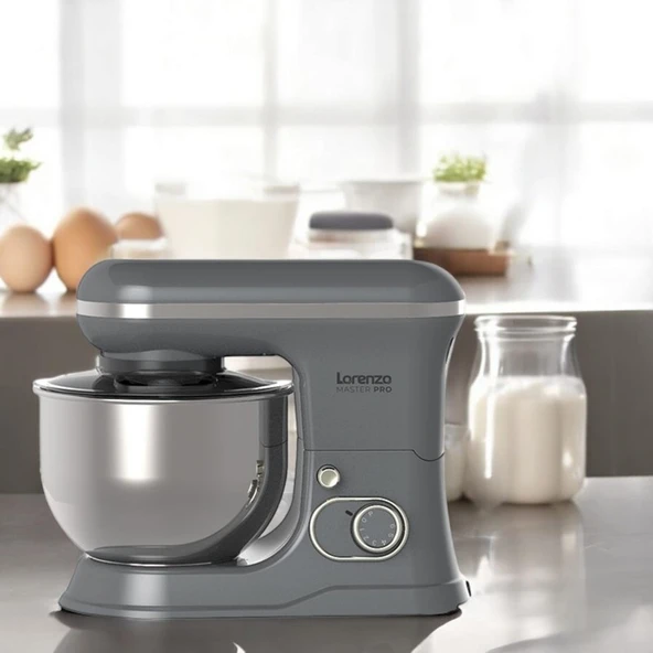 Lorenzo Master Pro Stand Mixer Hamur Yoğurma Makinesi 1500 W Gri ürün görseli 1