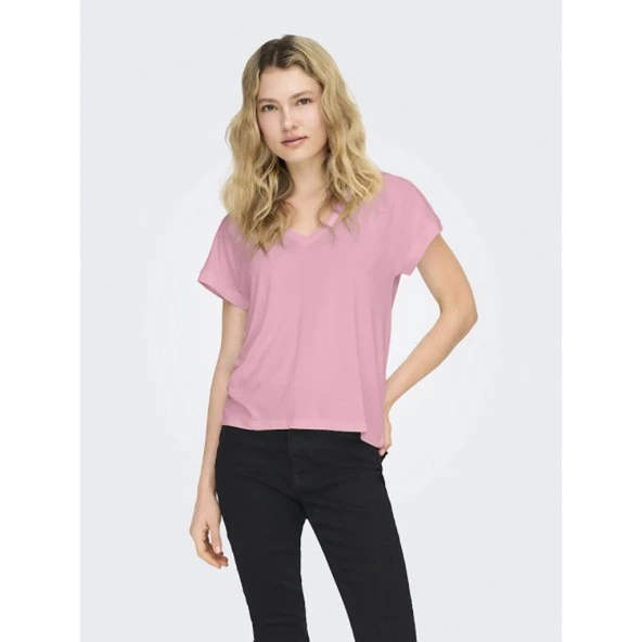 Only 15369294 V Yaka Kadin Body - Pembe ürün görseli 1