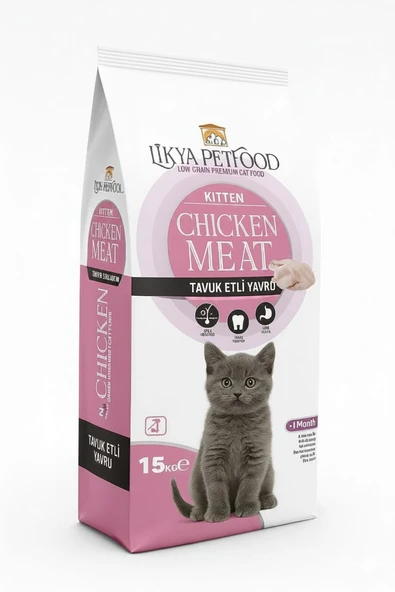 LİKYA PETFOOD TAVUKLU KİTTEN YAVRU KEDİ MAMASI 15KG ürün görseli 1