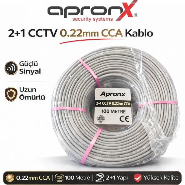 Cctv Kablo 2+1 2x0,22mm 100 Metre ürün görseli 1
