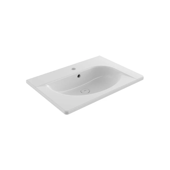 Bocchi Tao Arch Etajerli Lavabo 65x45 cm Parlak Beyaz 1009-001-0126 ürün görseli 1