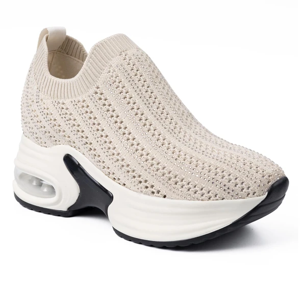 Guja 300 3 26YA Kadın Sneaker Günlük Ayakkabı Bej ürün görseli 1
