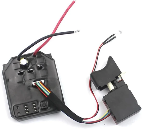 18V 21V Fırçasız Şarjlı Somun Sıkma ve Matkap Sürücü Kontrol Kartı + Tetik Hız Anahtarı Seti (2106/161/169 Uyumlu Anakart) ürün görseli 1