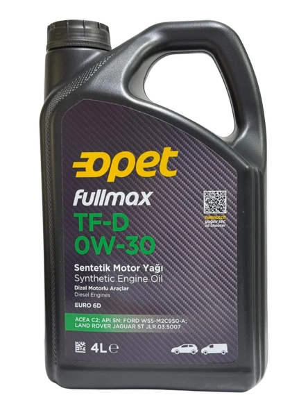 Opet Fullmax TF-D 0W-30 Sentetik Motor Yağı 4 Litre ürün görseli 1