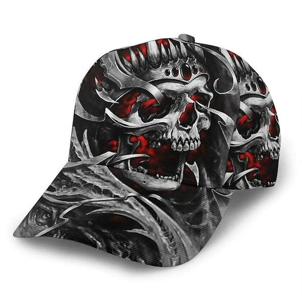 Valkyrie Kuru Kafa Şapka Street Style Unisex Ayarlanabilir Baseball Cap Beyzbol Şapkası Kurukafa ürün görseli 1