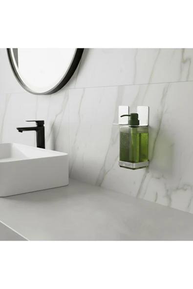 Chalybes Paslanmaz Çelik Yapışkanlı Sıvı Sabunluk Tutucu - Banyo & Mutfak ürün görseli 1