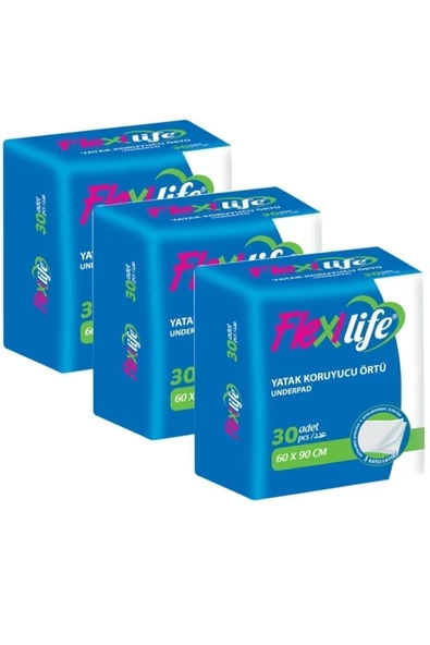 Flexi Life Onlyone Hasta Alt Bezi (serme Yatak Koruyucu) 60x90cm 30'lu 3pk ürün görseli 1