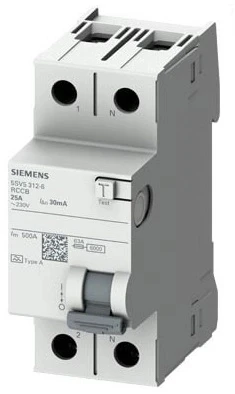 Siemens 5SV5314-6 A Tipi Hata Akımı Koruma Anahtarı Kaçak Akım Koruma Rölesi 40A;230V;30MA;1P+N ürün görseli 1