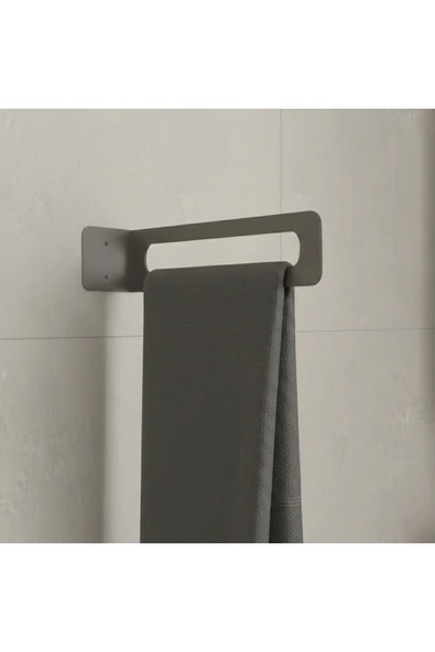 Chalybes Koyu Gri Galvaniz Metal Havluluk - Modern Banyo Havlu Askısı ürün görseli 1