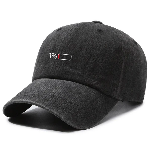 Valkyrie Low Battery Şapka Unisex Vintage Pamuk Ayarlanabilir Baseball Cap Minimal Tasarım Şapka ürün görseli 1