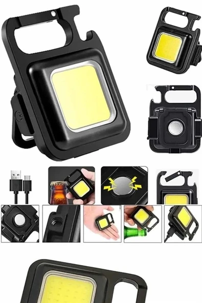 Işıldak USB Şarjlı Cep El Feneri Taşınabilir Mini Led Işık Çok Fonksiyonlu P201918S7101 ürün görseli 1