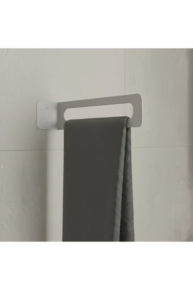 Chalybes Açık Gri Galvaniz Metal Havluluk - Modern Banyo Havlu Askısı ürün görseli 1